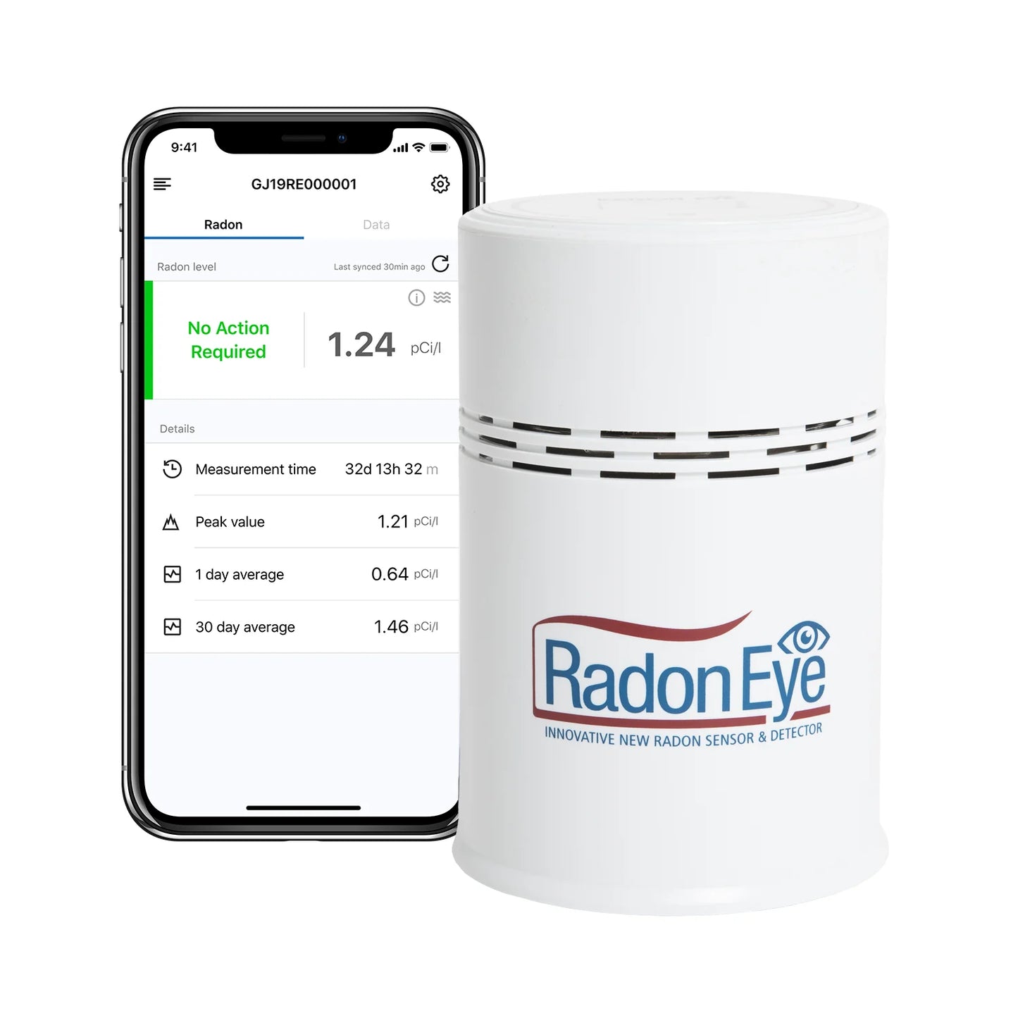 Radon Monitor Real-Time App, Fast , Display, Radon Bluetooth, Detector, with OLED Setup Ecosense Home Reliable Easy RD200W & RadonEye,