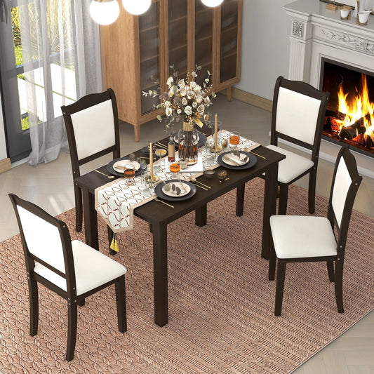 Piece 4 with Set Dining Table Room Chairs Espresso Dining 5 Dining for