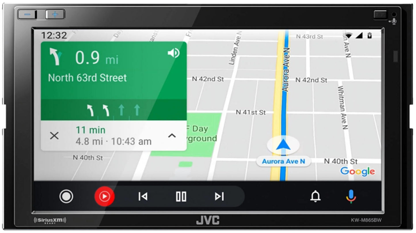 Auto, Receiver Siriusxm Media Double-Din with Carplay, in-Dash Mobile All-Digital Bluetooth, KW-M865BW 6.8-inch Ready and JVC Android Apple