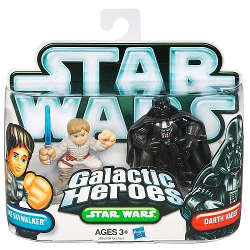 Mini Heroes 2 2010 Star Galactic Luke Vader Wars Pack & Darth Figure, Skywalker