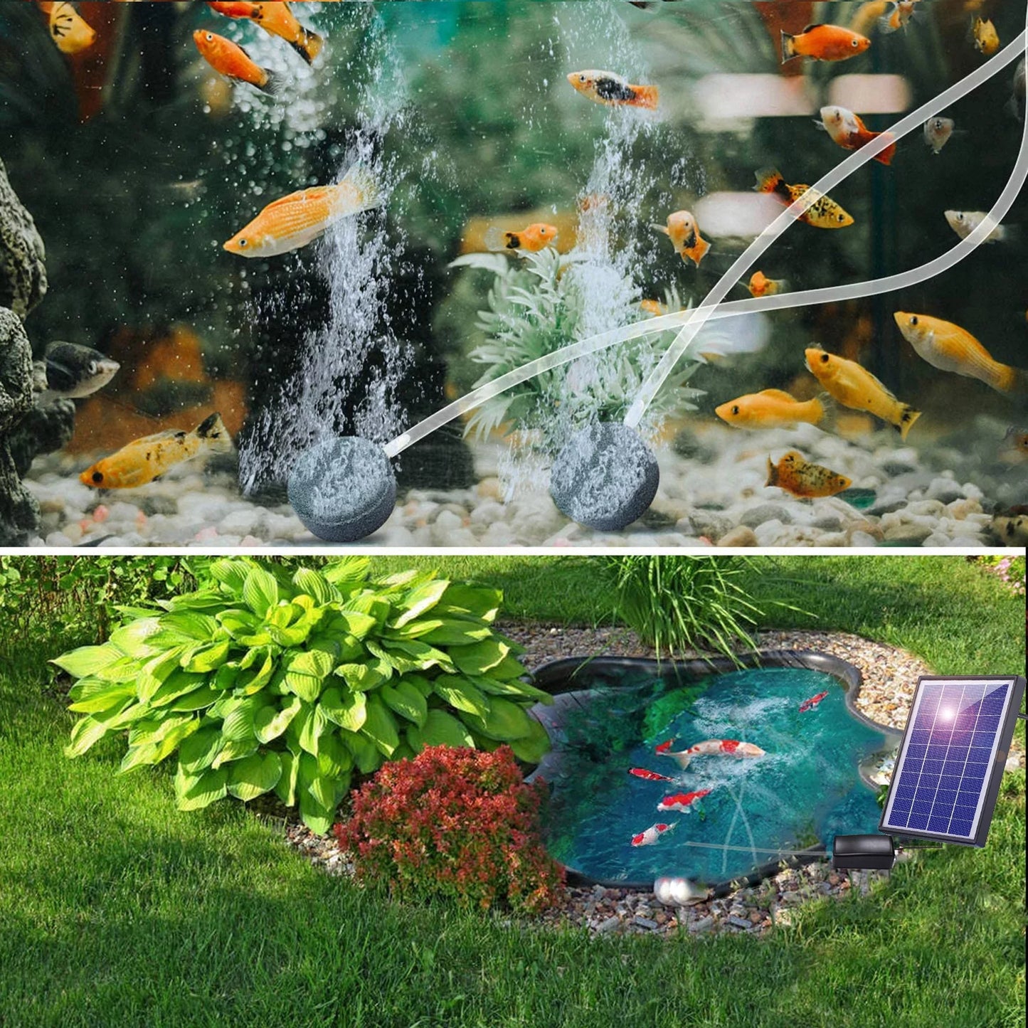 With 2 Pipe Air Pump Solar 2 Dsfen Pond pump,6w Aerator With Fish Leeofty Oxygenation Fish Pipe Pool Air Huiop With Aerator Pump Bubble 2 Pump Pump 2 Bubble Solar Air