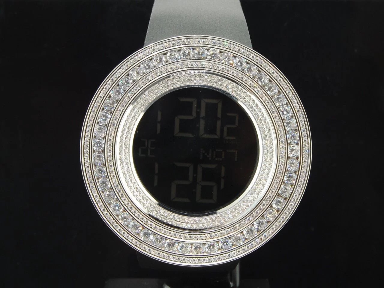 Diamond Simulated 15 White ct Watch Rodeo Techno Joe Custom JoJino Mens Com KC