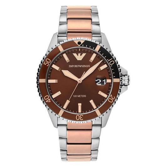 mm Emporio Mens, Stainless for Steel Armani Two-Tone 42 Watch