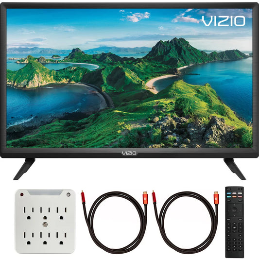 Universal with Surge Light Of Class Vizio 2019 Gear 6FT 6-Outlet Adapter 2.0 Cable 2 Deco and 24 D24f-G1 with Smart Bundle Night Pack HDMI inch TV D-Series 4K