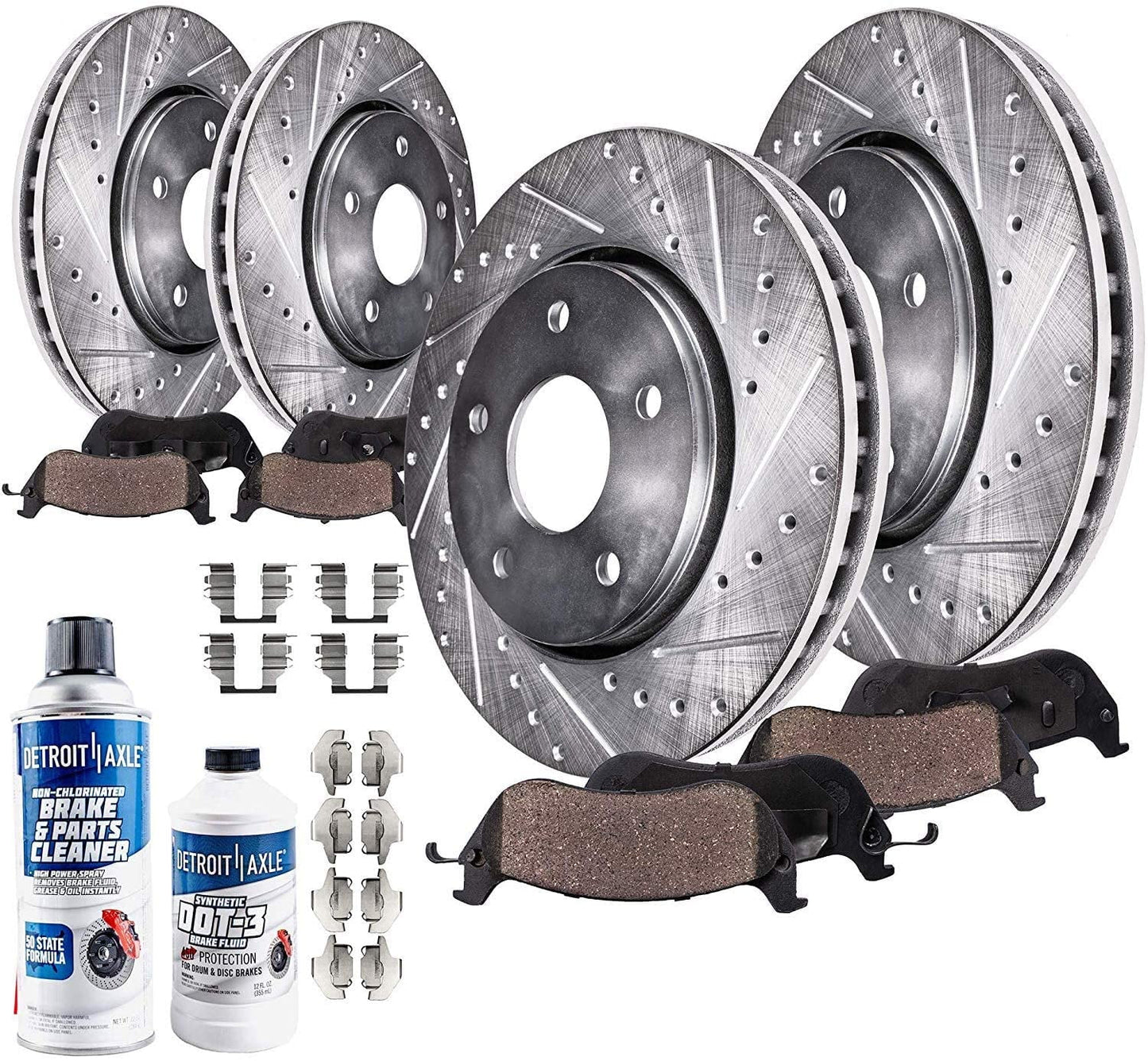 and 2017 for Pads Rogue Replacement: Rotors Drilled Brake 2015 Brake Brakes Rotors & 2016 Nissan 2014 Detroit 2015 - & Kit 2016 Slotted Front Rear 11.65" Ceramic Axle