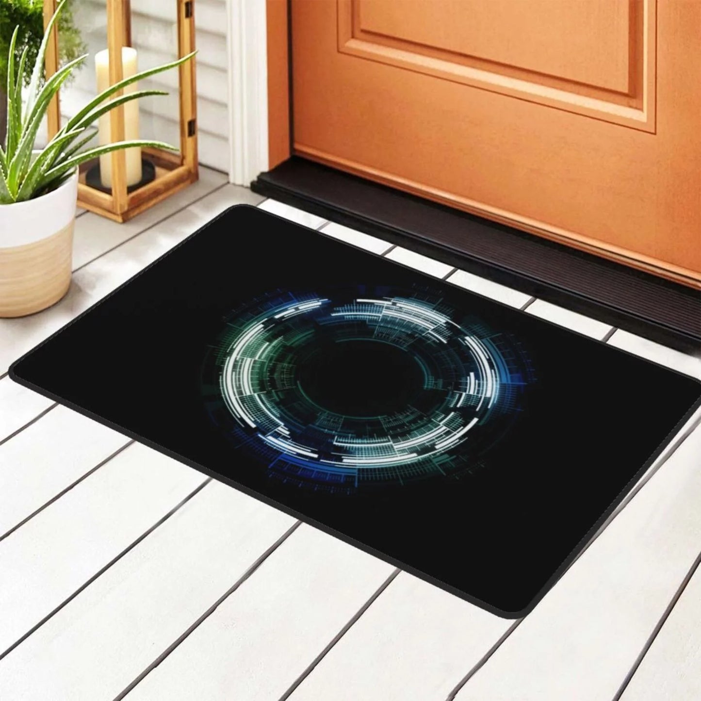 Entryway Back 36"x24" Front Mat Non-Slip Rugs Doormat, Door Electricity Doormat Future Rugs, Absorbent