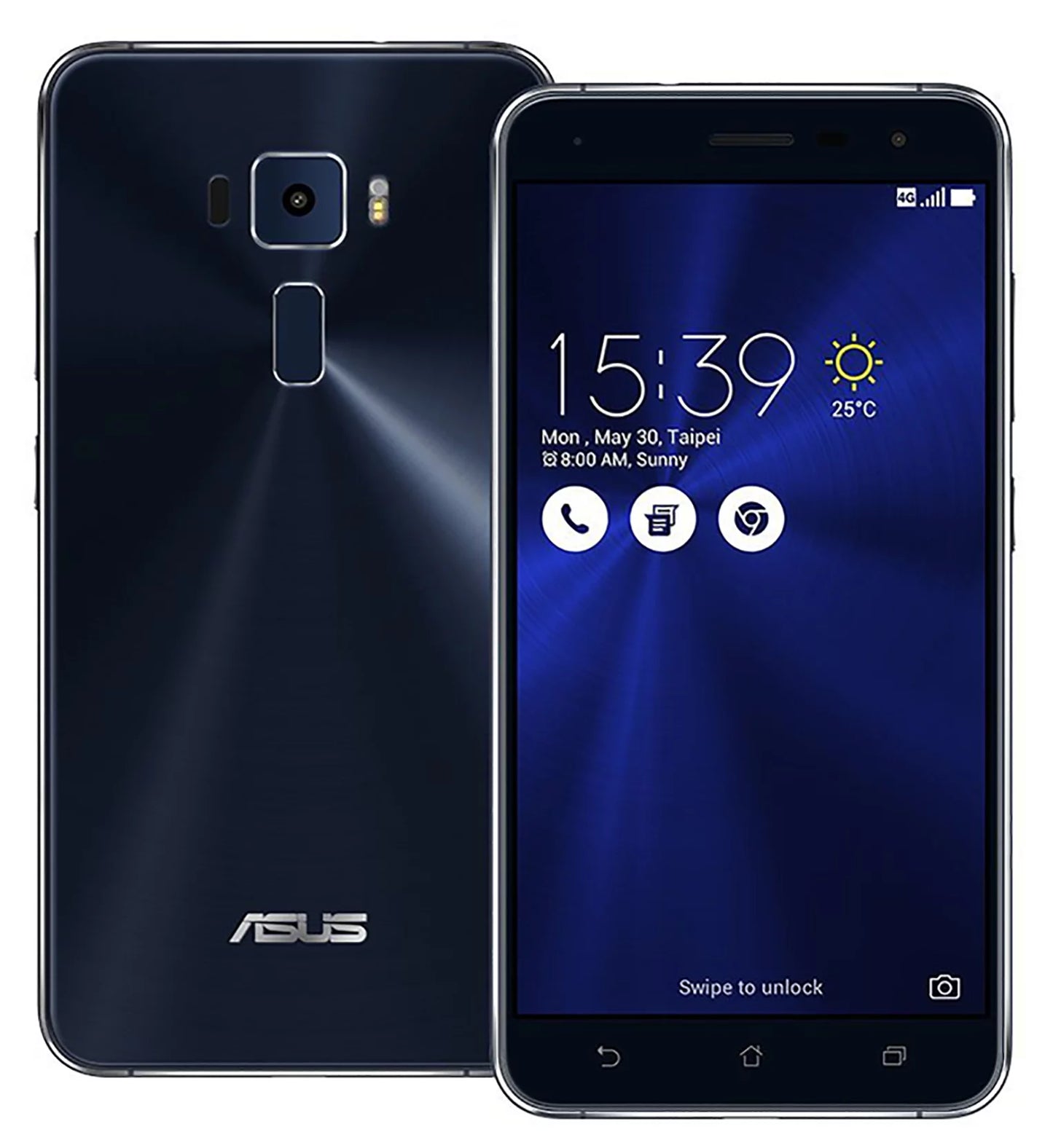 Asus w/ Camera Sapphire Android Unlocked Octa-Core 3 LTE 32GB GSM ZE520KL 16MP Zenfone Phone Version) 4G Black - (International