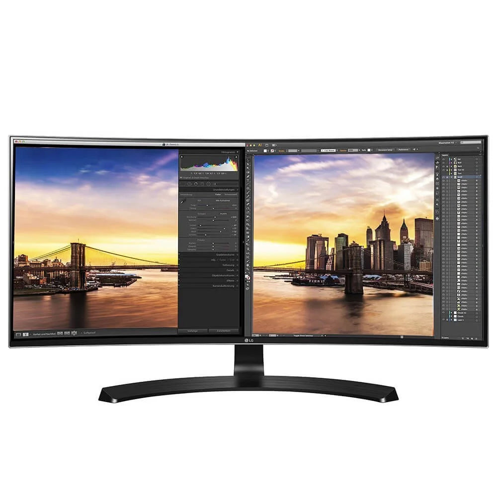 21:9 LED 34UC88 34" Ultrawide Monitor HDMI LG LCD Dual Refurbished 3440x1440 Curved IPS