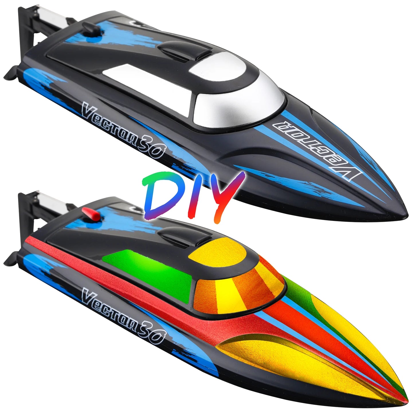 Controlled (Dark Pools Remote for Boat & Righting Self Remote Kids Fast W/Extra Adults, Boat Udi001 Battery Control Lakes, Venom for & RC Campmoy Boat Blue)