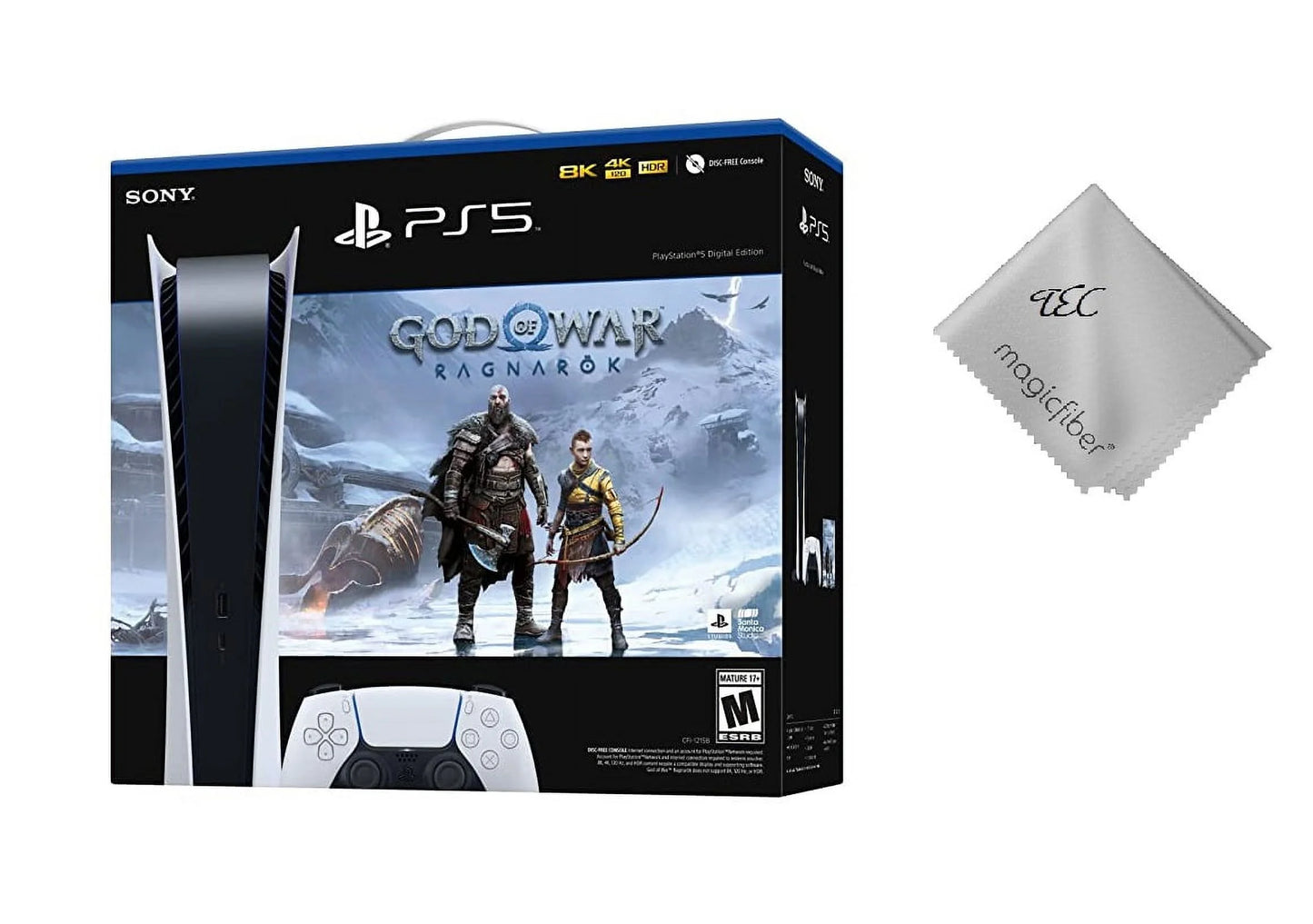 Video 5 PlayStation_PS5 Game (Digital - with TEC Ragnarök God -PlayStation (GOW) of Console Edition) Sony War Bundle