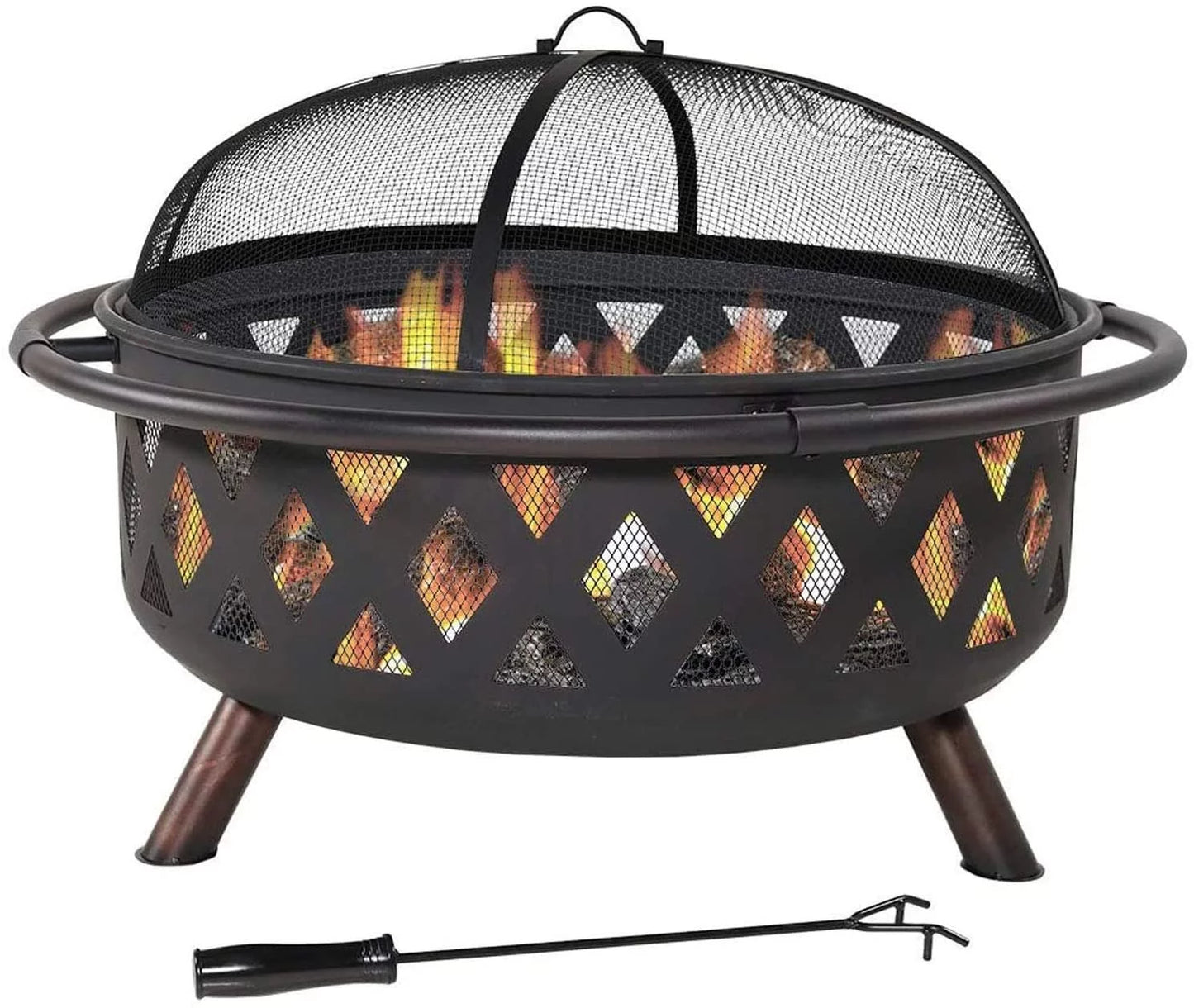 Pit Grill & Campfire Outdoor Portable Burning Wood Pit Fire Clover