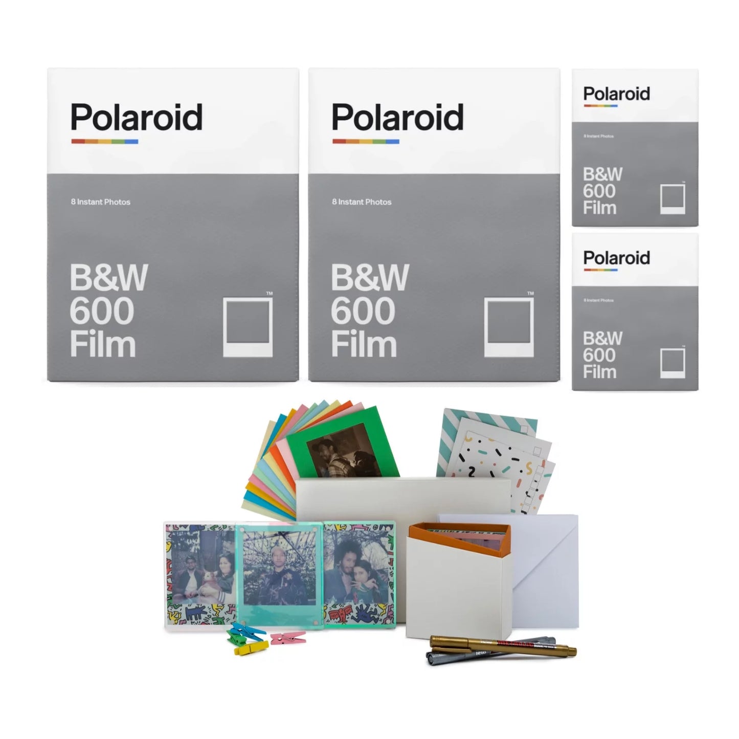 Polaroid and 600 White Film (32 Black Originals for Cameras Exposures) Instant