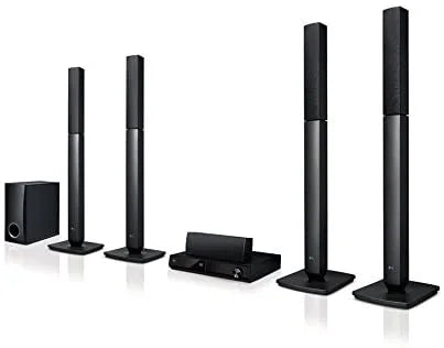 Multi 110-240v DVD Region w/Free System Free Speaker Theater Bluetooth HDMI Cable, LG LHD457 5.1-Channel Home