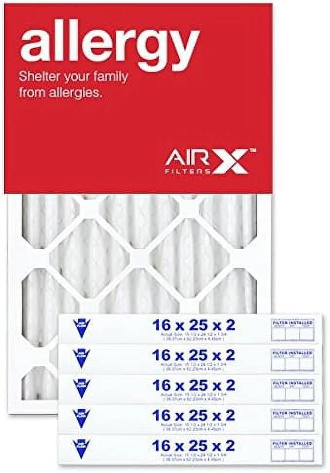 Allergy HV Furne Made 16X25x2 11 Filter, Air Pleated 6-Pk, Air In Filter The MERV