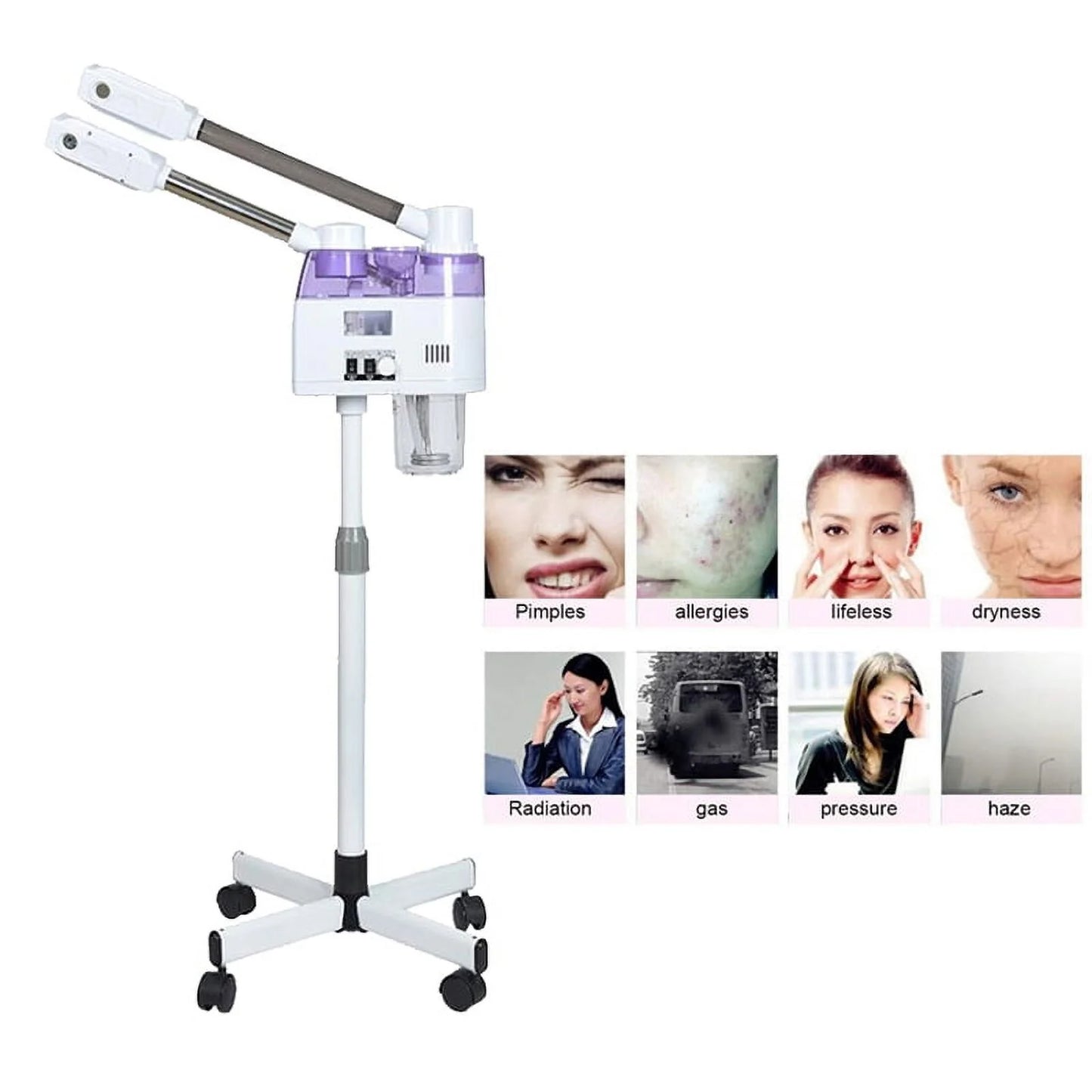 Device Cold Skin Steamer 110/220V Ion Spa Home in Ozone Steaming Facial 1 Sparyer Beauty Hot Care Machine 2 Plug EU/US and Spray