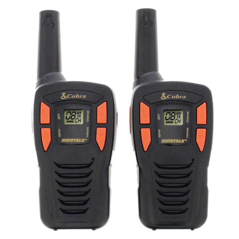 ACXT145 Cobra Radio Channels, Rechargeable, Set Range Compact 22 Walkie for Talkies Long 16-Mile Lightweight, Two-Way Adults -