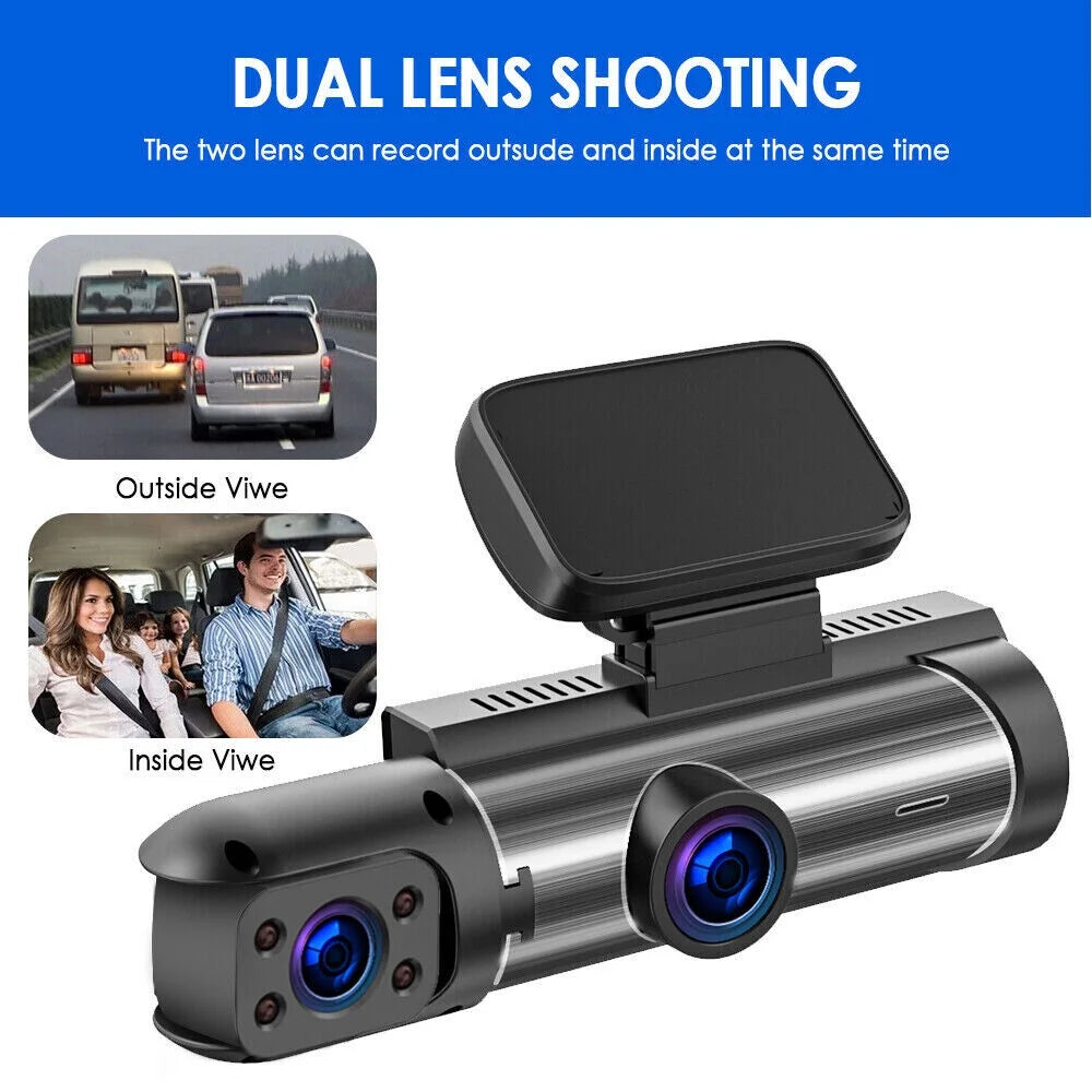 Camera DVR Car 3.16-Inch for Vision Night - Recorder Dual Enhanced Paddsun Safety Lens