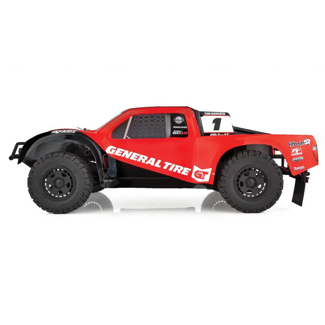 1/10 Team Trucks 4 Drive Wheel LiPo Tire Short Electric Run Ready Course to Truck ASC20531C General Pro4 SC10 1/10 Associated Combo RTR RTR Off-Road