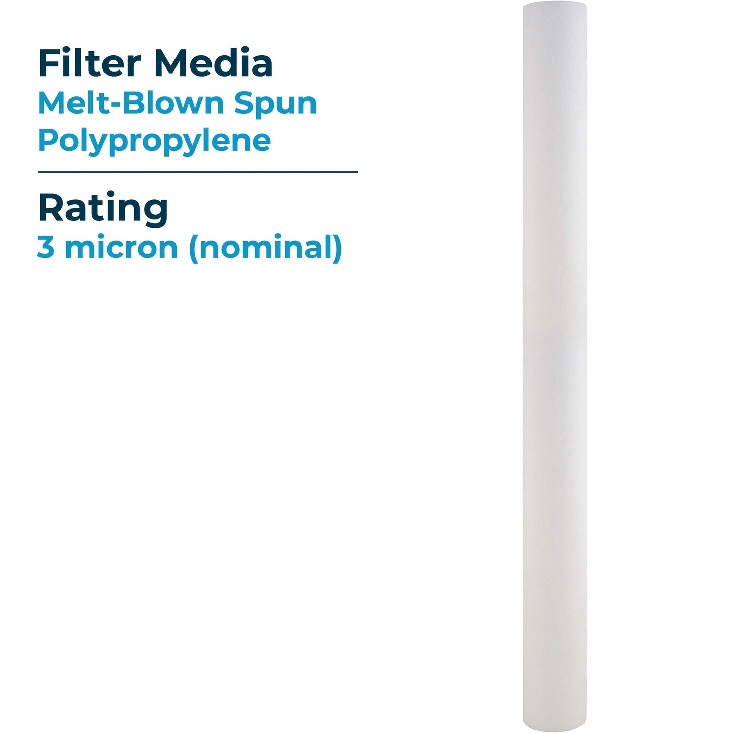 Polypropylene (Case Filter Spun Cartridge 20) of SP-P3-30 Sediment Melt-Blown 30x2.5 Water Micron SpiroPure 3