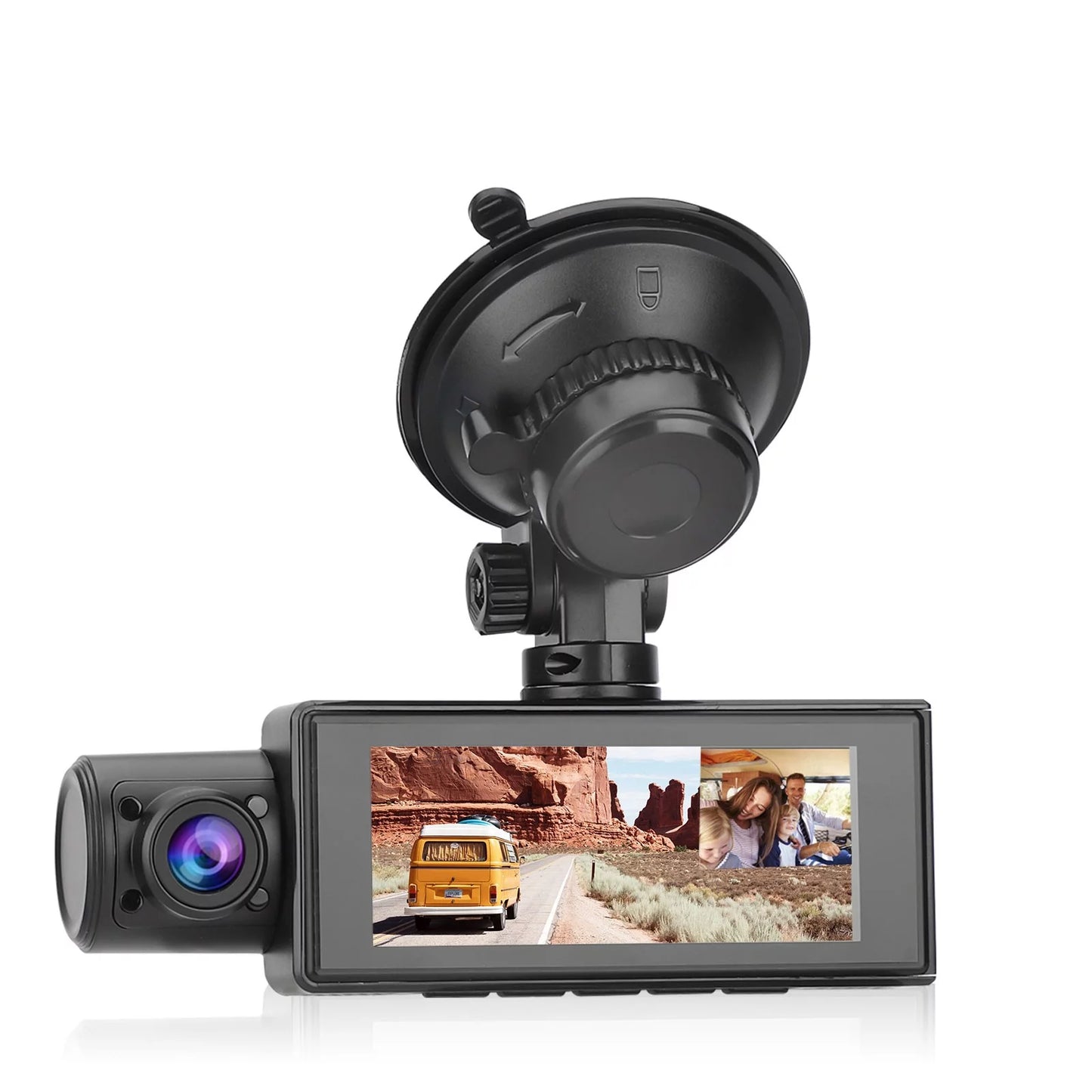 170° for Front 3.16inch Angle WDR 1080P Inside Camera Vision, Dual Loop Monitor, Recording, Screen, Wide Camera TSV Cam, with Recorder G-Sensor, Dash Cars, Driving Night Parking