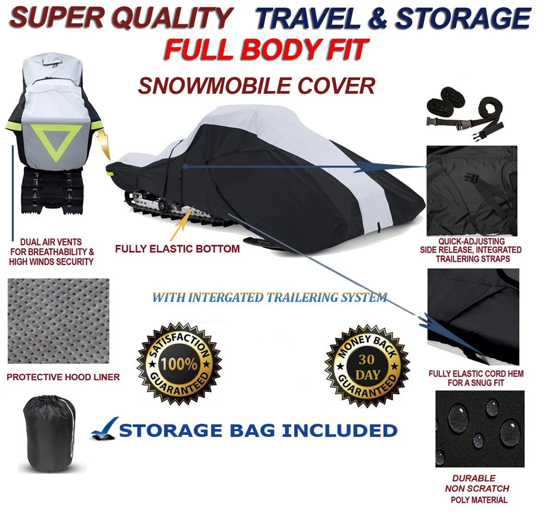 153 M1000 Model Arctic Denier Full the and Cat 2007-2009 SnoPro Fit for 600 Sled. Snowmachine Cover Storage Travel Snowmobile Compatible