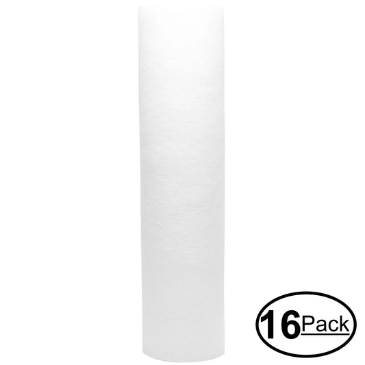 Water Sediment Filter 10-inch Polypropylene Pure iSpring iSpring Housing Slimline for Clear #HC12 Filter Denali Replacement - HC12 Cartridge Universal - 10 123Filter 16-Pack Brand 5-Micron for