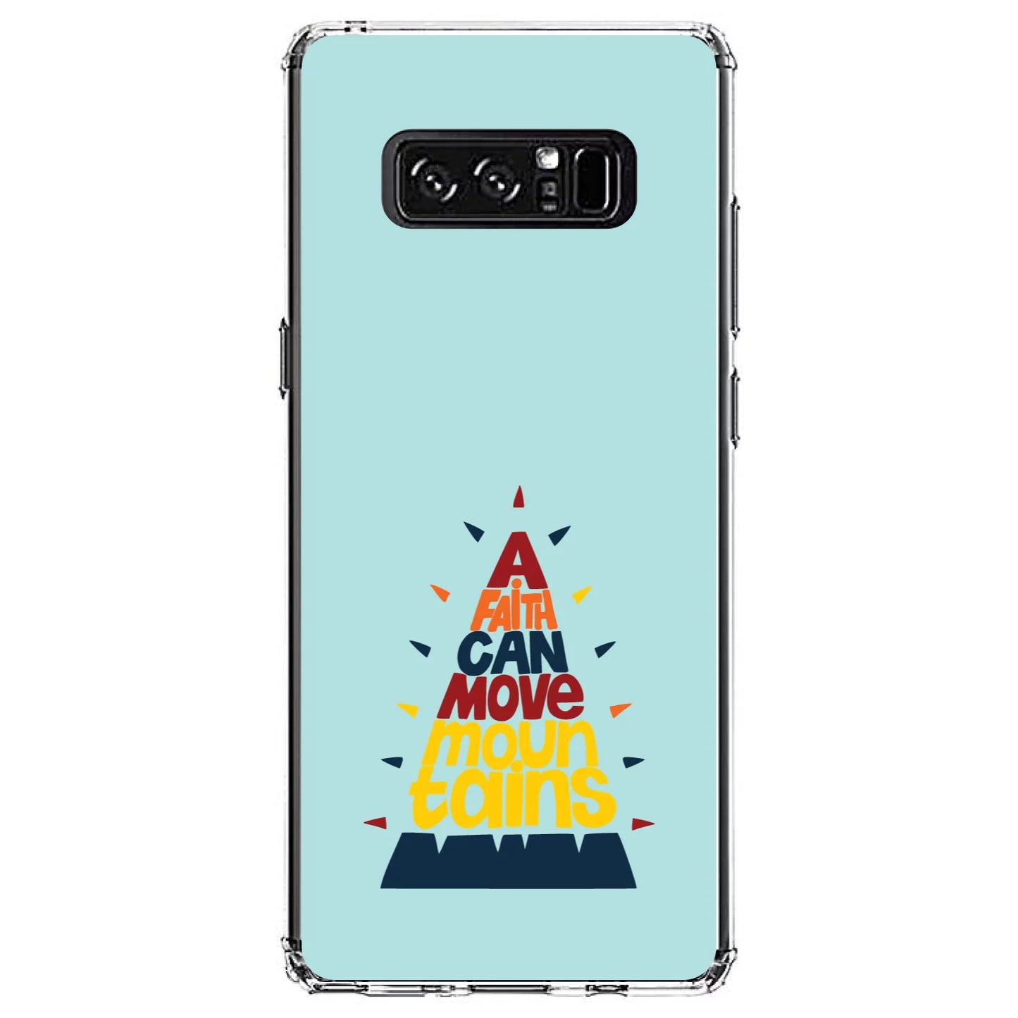 Moves Bumper, for Acrylic Galaxy Can Clear A Case Glass DistinctInk Tempered Samsung Screen Faith Protector TPU 8 - Note Back, Shockproof - Mountains Hybrid