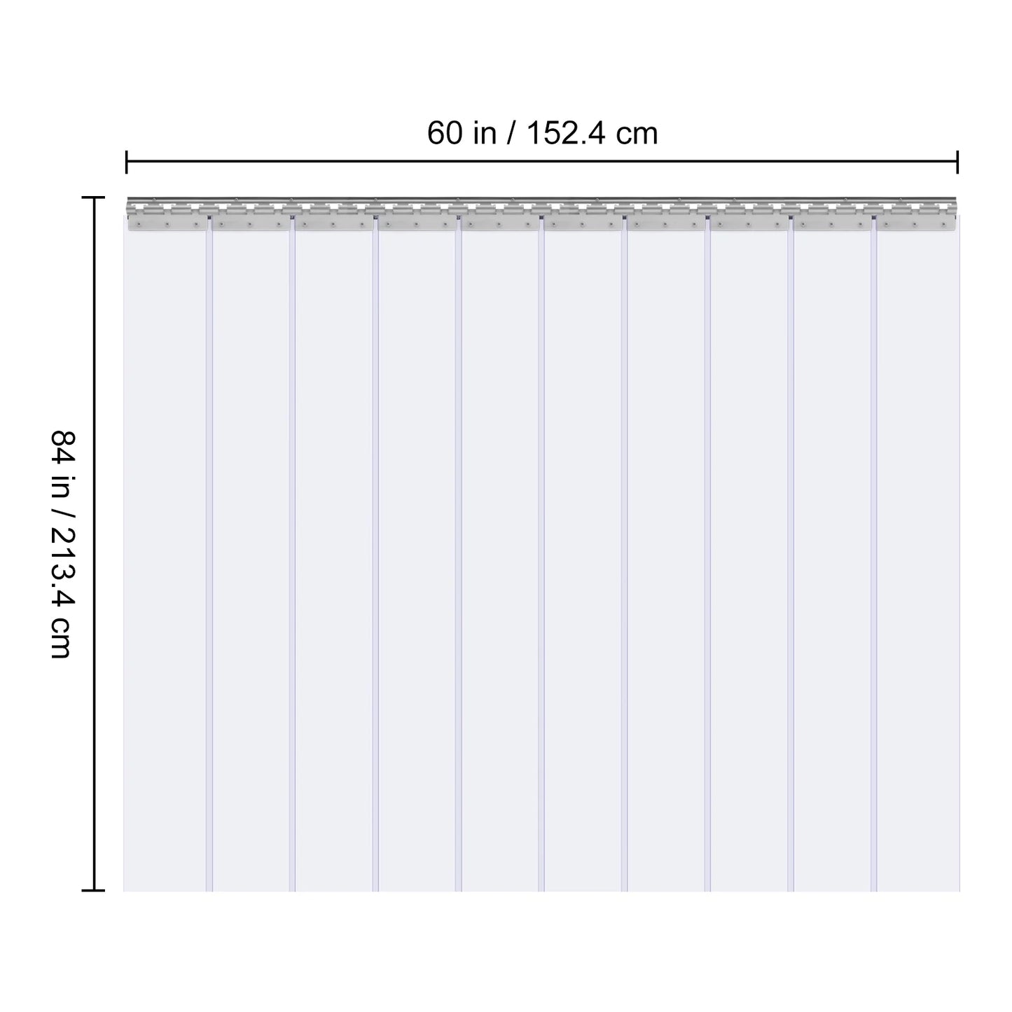 x PVC Plastic Clear Curtain Cooler Strip Door 84" 60" BENTISM Curtain Freezer