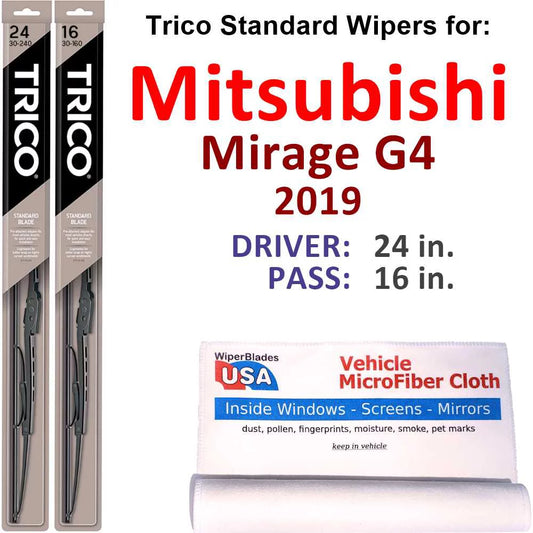 Wiper of Blades 2019 Mirage 2) (Set Mitsubishi G4