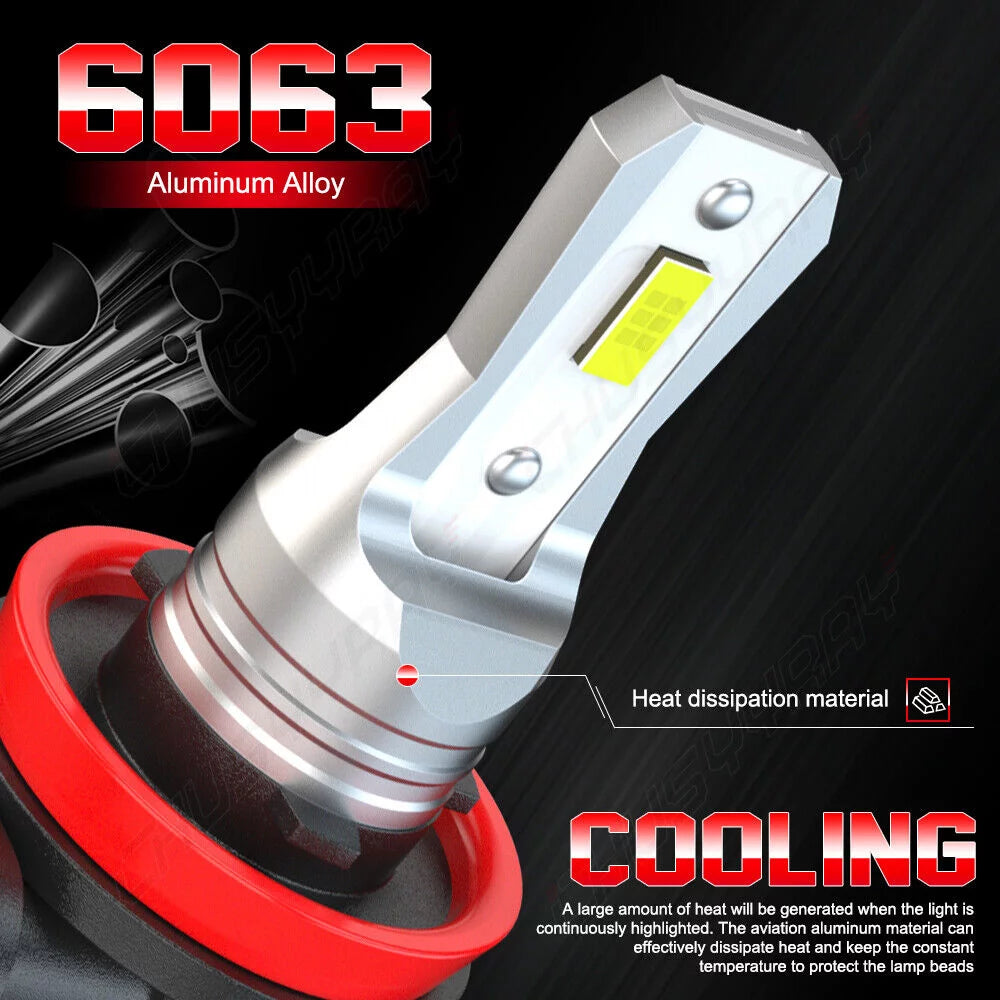 6X 2011 CX-7 for Headlight H8/H9 Fog Fit Bulb Mazda 9005+H7 2007-2009 Kit High/Low 2010 LED