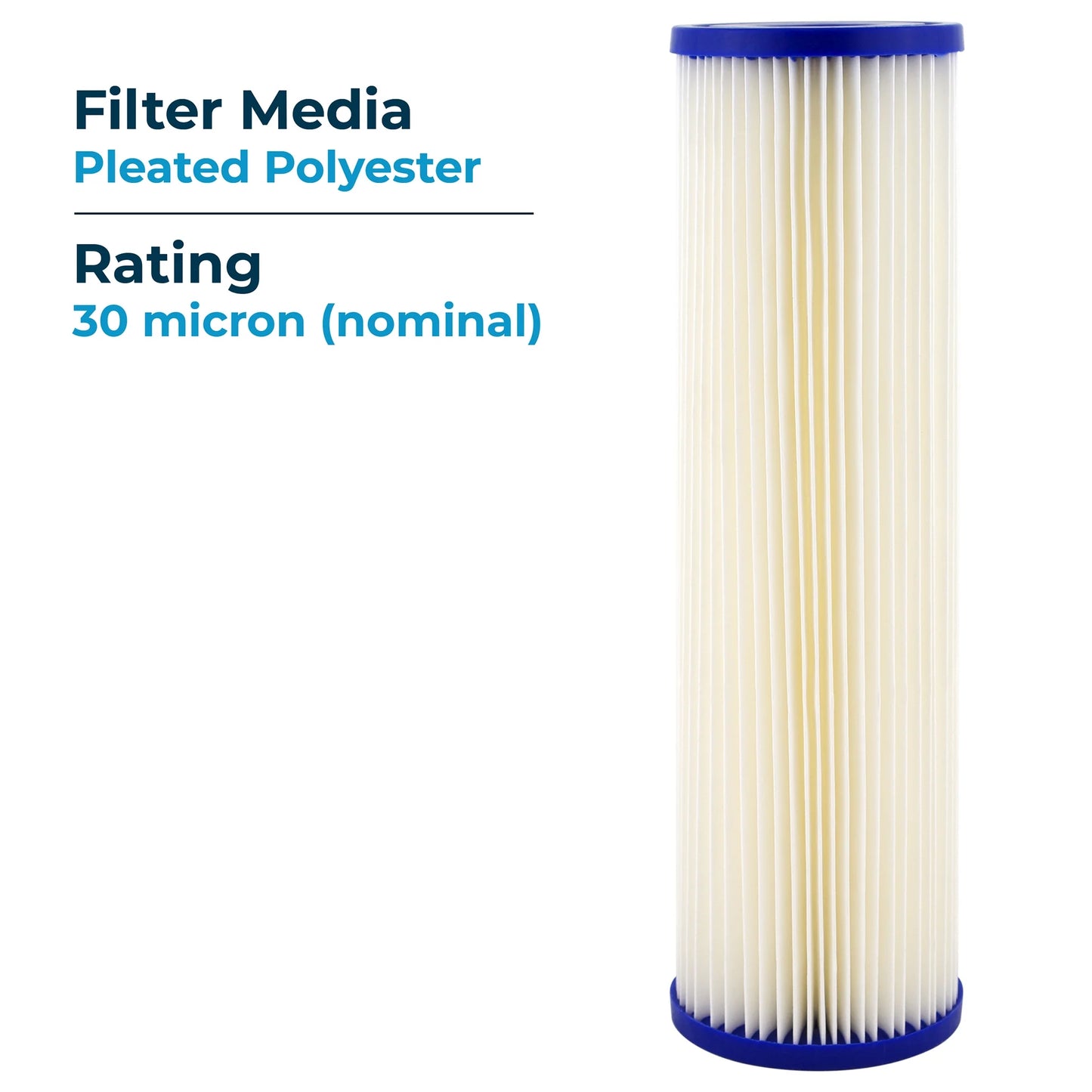 Micron Polyester SpiroPure Cartridge, Filter Pack) Pleated x 30 2.5" 10 (24