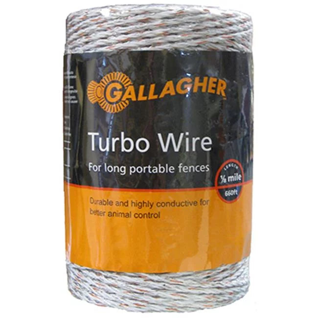 White Turbo in. 0.07 Ultra - Gallagher G62054 Wire ft. 656 x