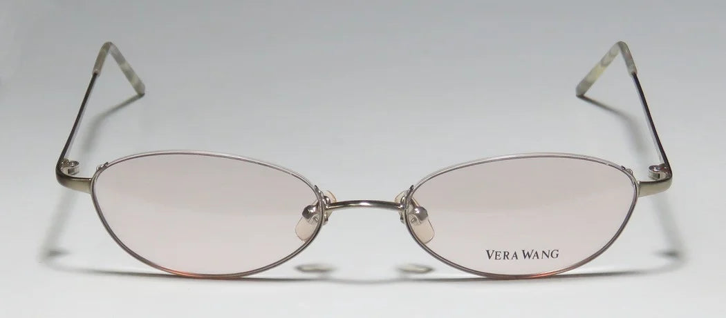 "SCHOOL PROFESSOR" JAPAN WOMENS/LADIES IN VERA TEACHER EYEGLASSES/EYEWEAR LENSES FRAME DESIGNER LOOK 47-17-130 NEW HALF-RIM DEMO SILVER V04 MADE WANG