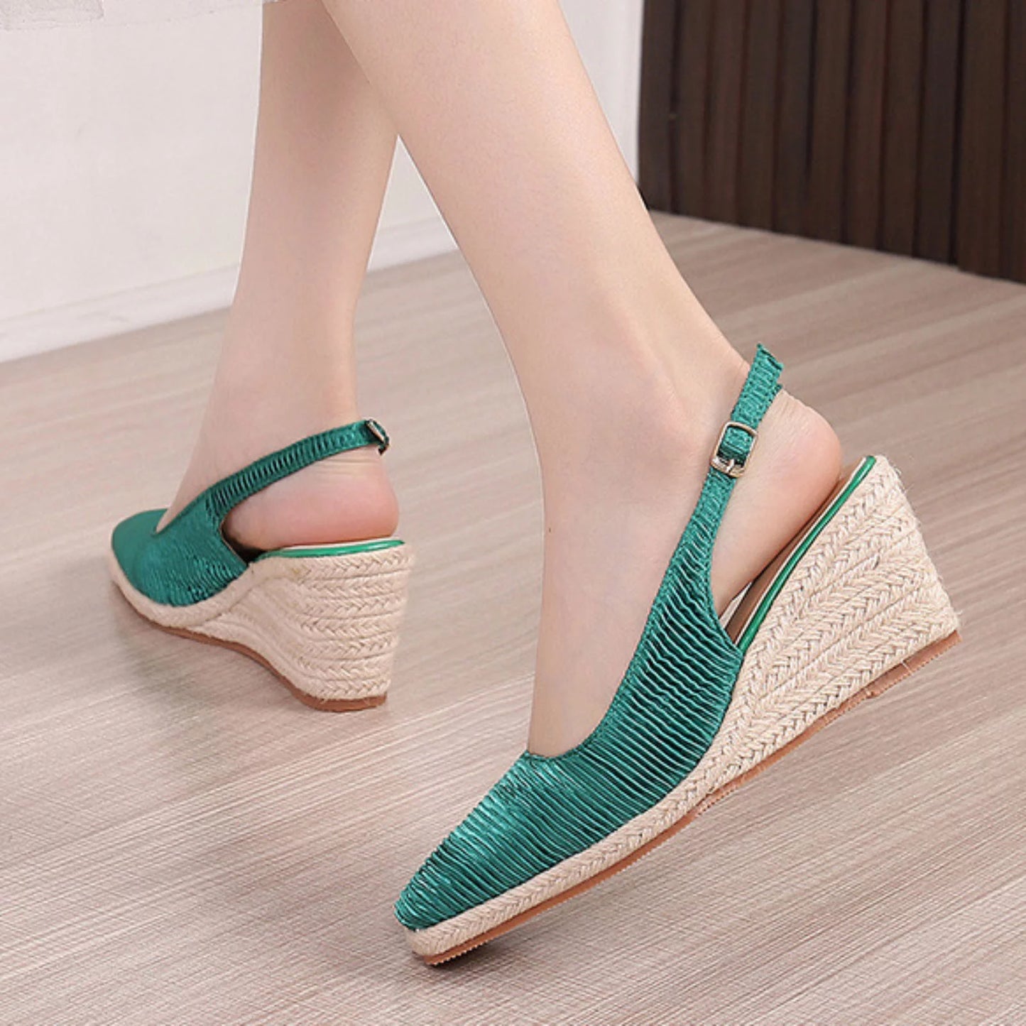 Sandal Flop Cap Espadrilles Sandals New Linen Women Dressy Shoes Size Wedge Sandals Heels Sandals Espadrilles for Women Toe Flip Sketches High Silk Straw Fisherman Elegant Summer Women 12 Women's