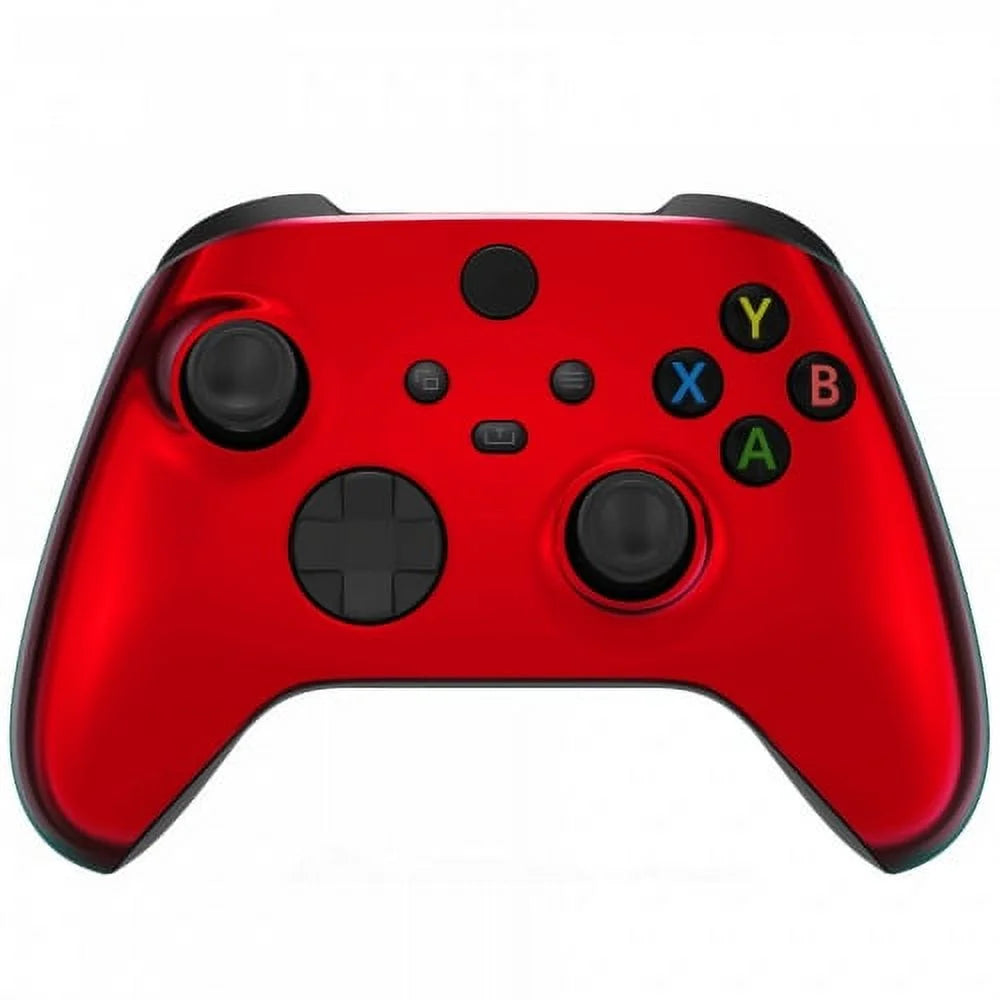 (with jack) Custom Design "Chrome One X Unique Controller Xbox UN-MODDED 3.5 Red"