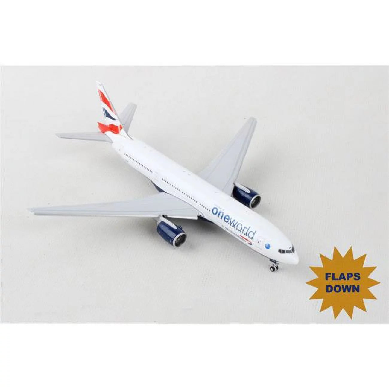 Model One Reg Jets Do World No.G-YMMR British Gemini Airplane 777-200ER GJ2194F Flaps Scale 1-400