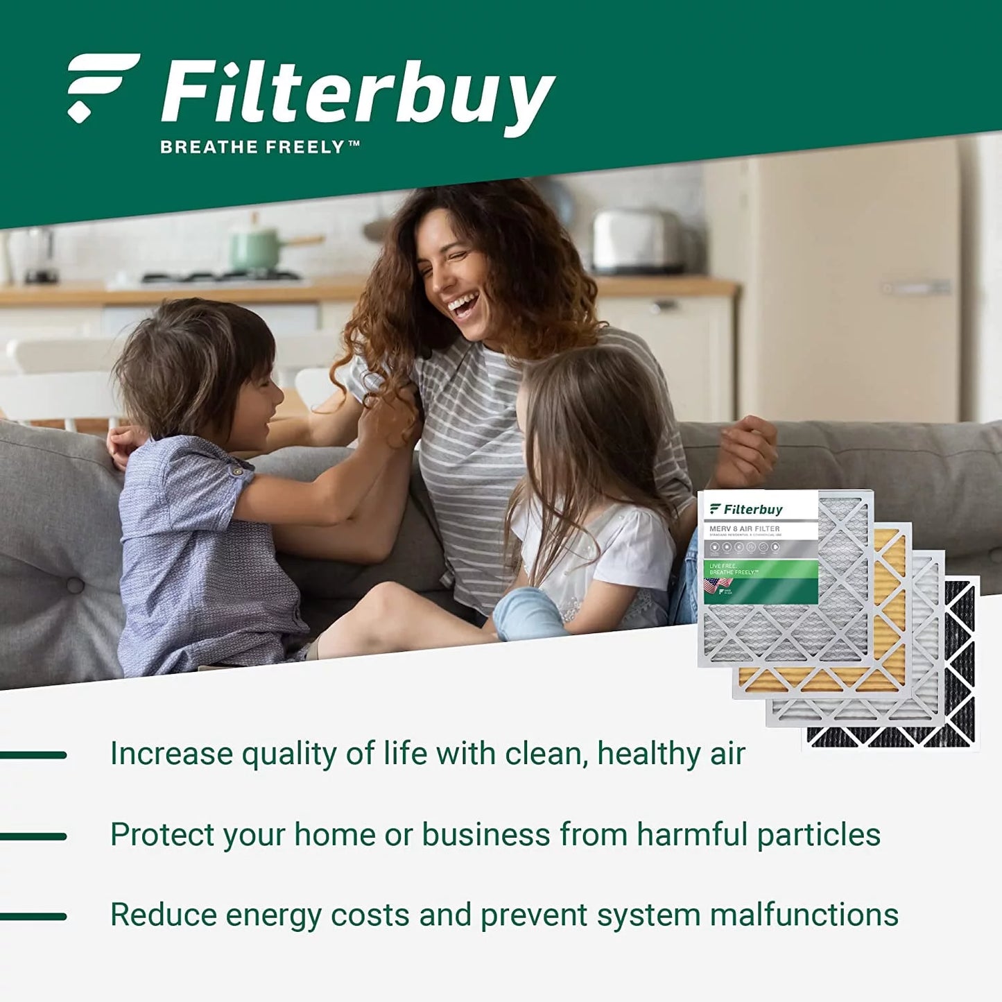 with (4-Pack) Furnace 8 Filterbuy Eliminator Air Odor HVAC Carbon Activated Filters Pleated 25x25x1 MERV AC