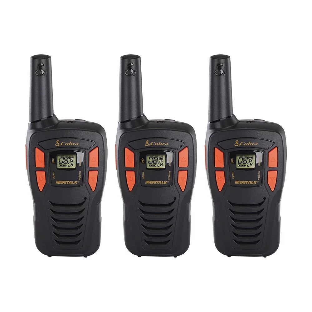 ACXT145 Cobra Radio Channels, Rechargeable, Set Range Compact 22 Walkie for Talkies Long 16-Mile Lightweight, Two-Way Adults -