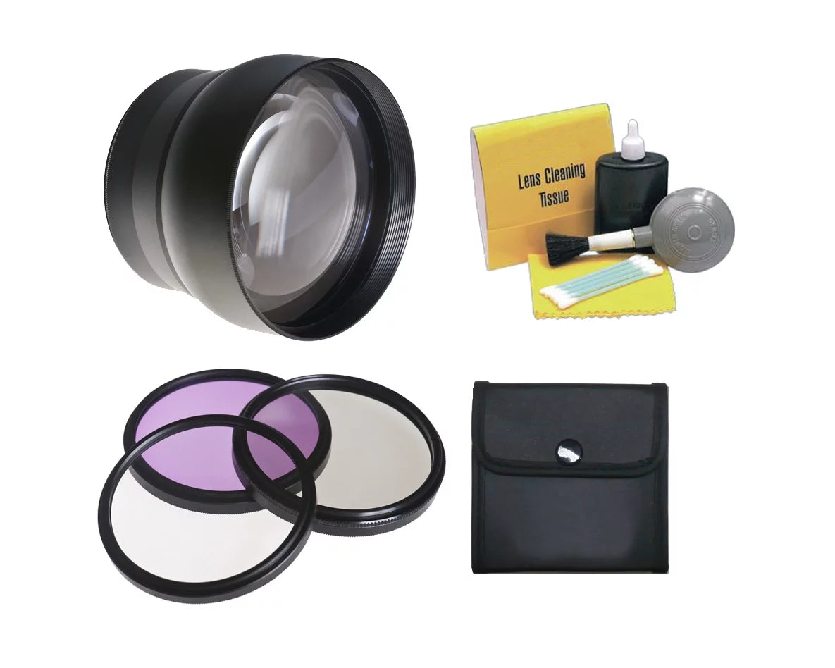 Super Olympus Adapters iHS 3 Piece Lens High Lens Telephoto Definition Piece Tough + + 5 Filter Direct 40.5mm + TG-2 Kit Cleaning Kit Nw 2.195x