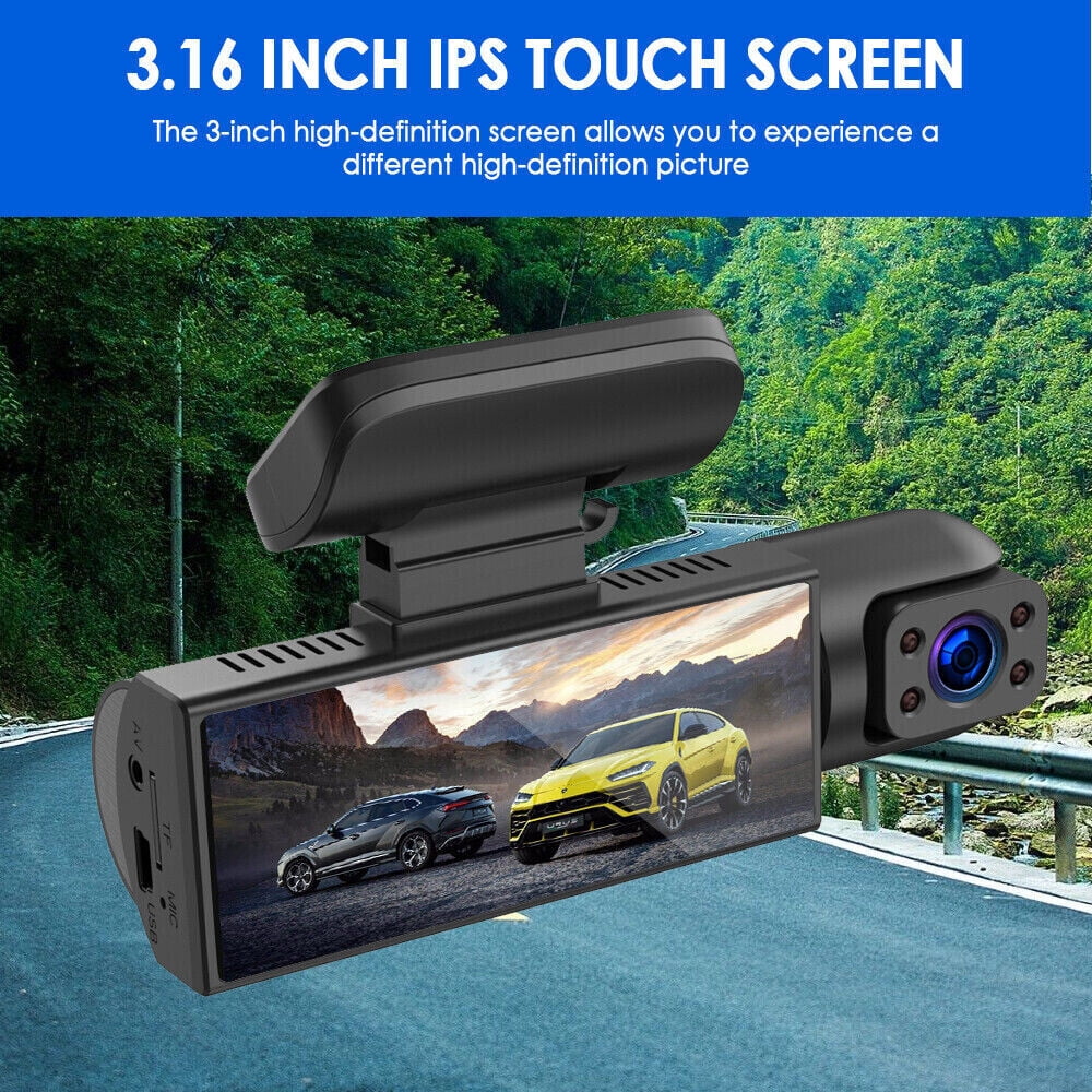 Camera DVR Car 3.16-Inch for Vision Night - Recorder Dual Enhanced Paddsun Safety Lens