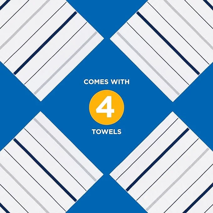 (Navy) Hotel Kaufman X - Towels - GSM Stripes of Pool - Towels Beach 4 Luxury - Terry 60in Pcs Set 30in 4-Pack - Sailor Horizontal 400