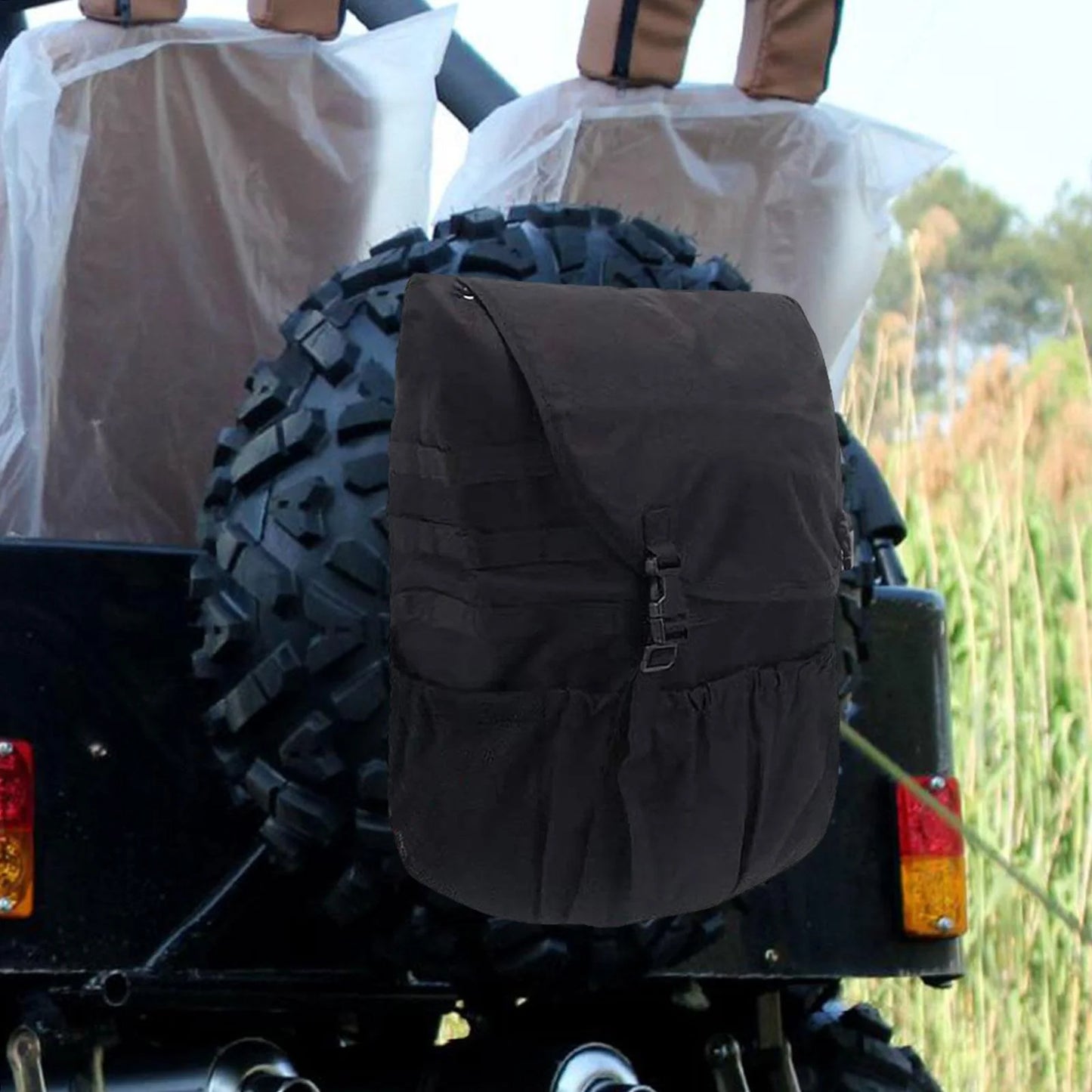 Cargo Backpack SUV Organizer for Spare Bag Bag UTV Equipment Capacity Storage Large Trash Car Tire Holder