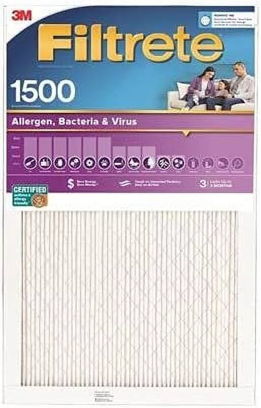 - Quantity Ultra Months, Air Pleated Purple, 2025DC-6 Filter, 6 16x24x1-In. Reduction, Allergen 3M 3