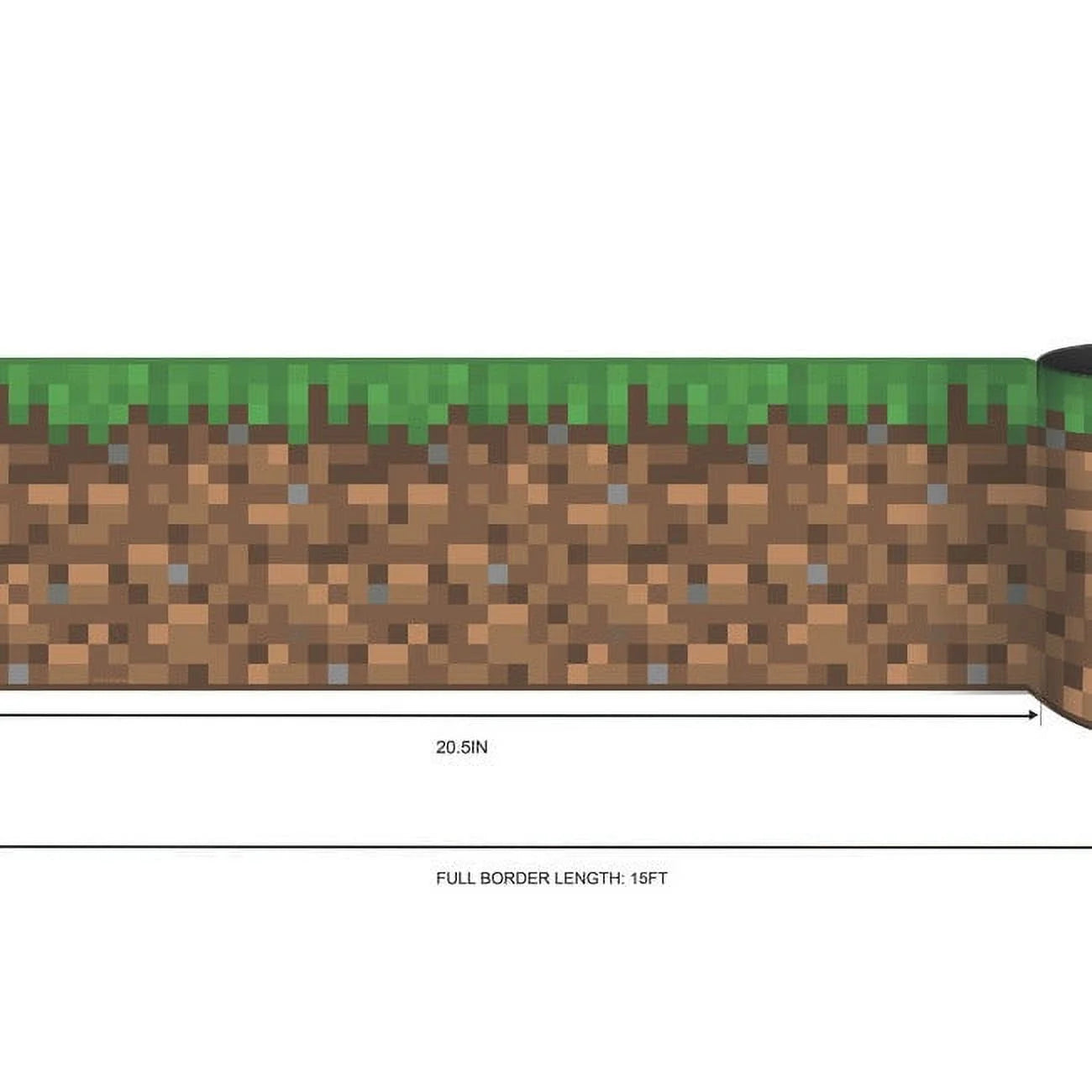 & Minecraft Wallpaper Grass Border Iconic Peel Stick