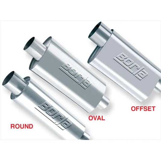 3.5 Center-Center In. x BORLA Round Racing Sportsman In. 5 Xr-1 Muffler 40086 - 15