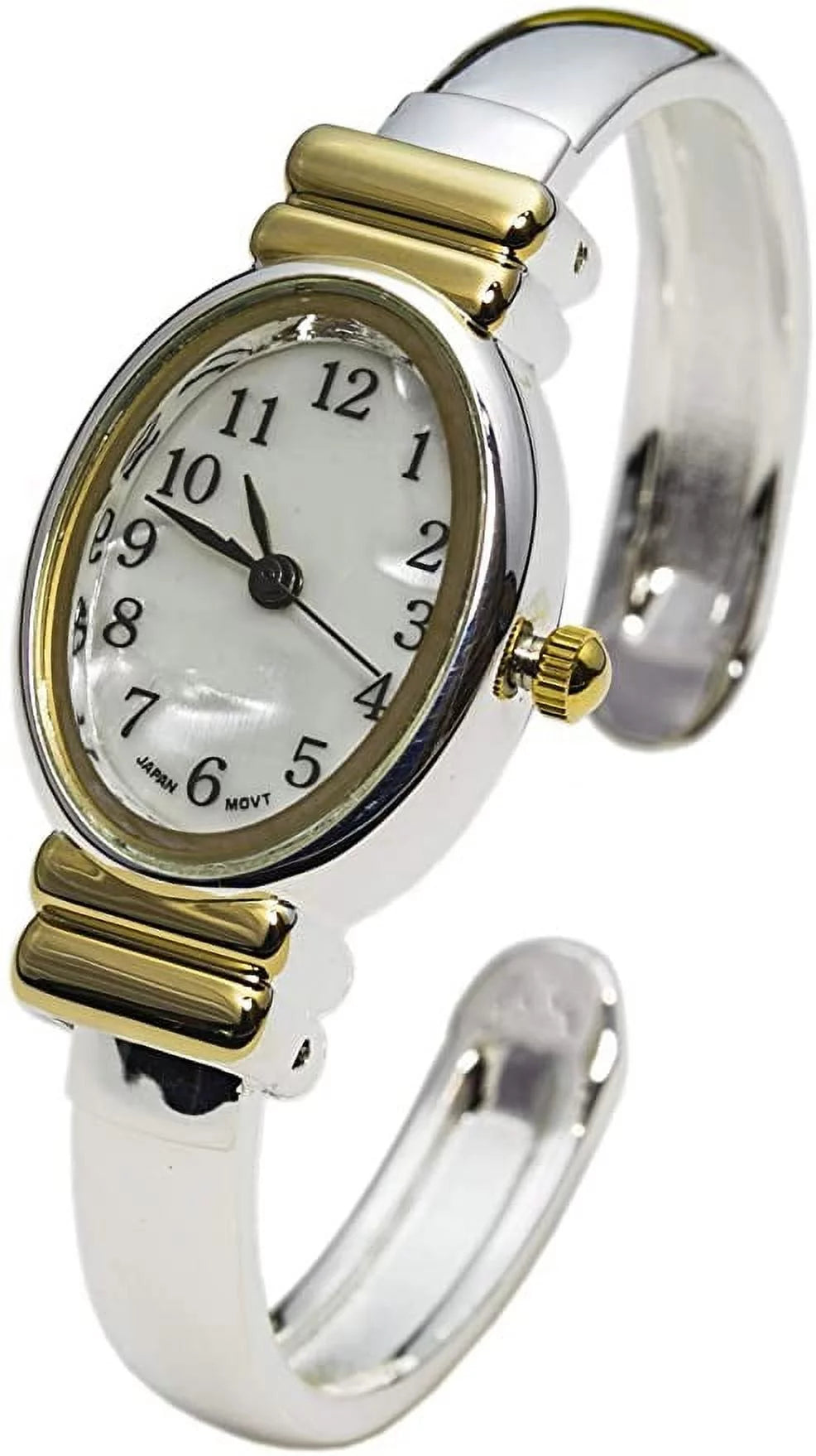 (Two-Tone) Watch Platinum Excellent Women's Watches-Geneva 20mm 8200 Cuff