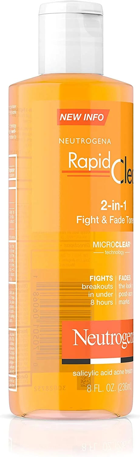 8 2-in-1 Fight Clear Fade 2) of oz & Neutrogena Toner (Pack Rapid