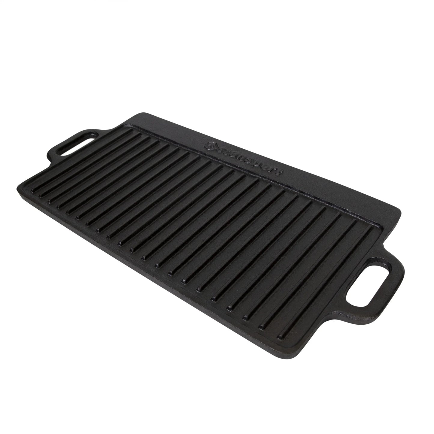 Surface Griddle Iron Cast Cooking Reversible Stansport with Pre-Seasoned