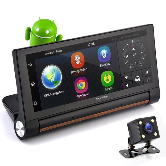 Display GPS Cam and DVR Dash 7" Android w/ Surveil Wireless Camera Pyle Backup