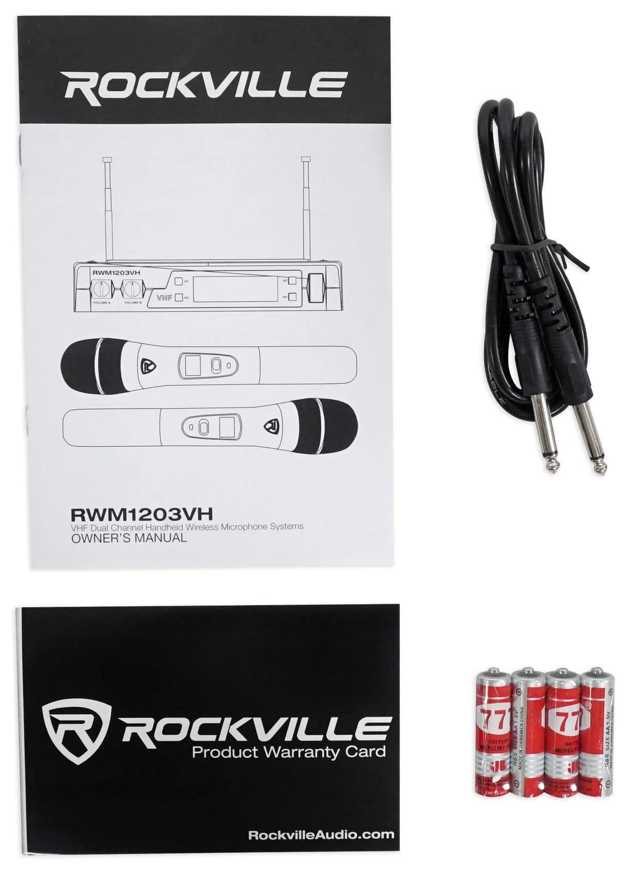 VHF System Theater/Karaoke Home Wireless Mics w/5.25" Machine Sub+(2) Rockville